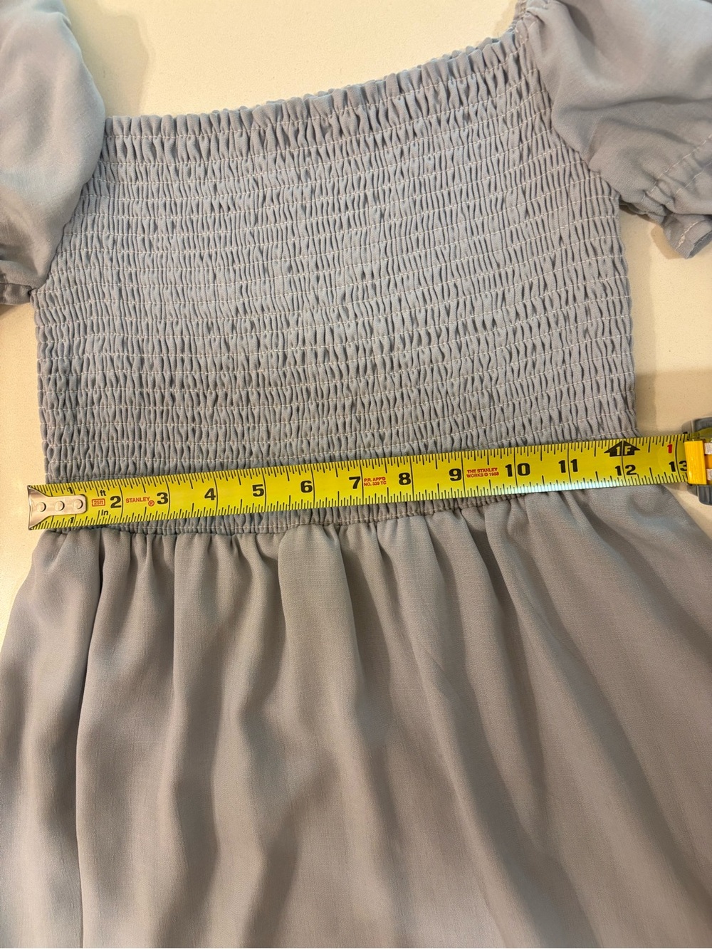Light Blue Ruffle Sleeve Mini Dress - Picture 5 of 8